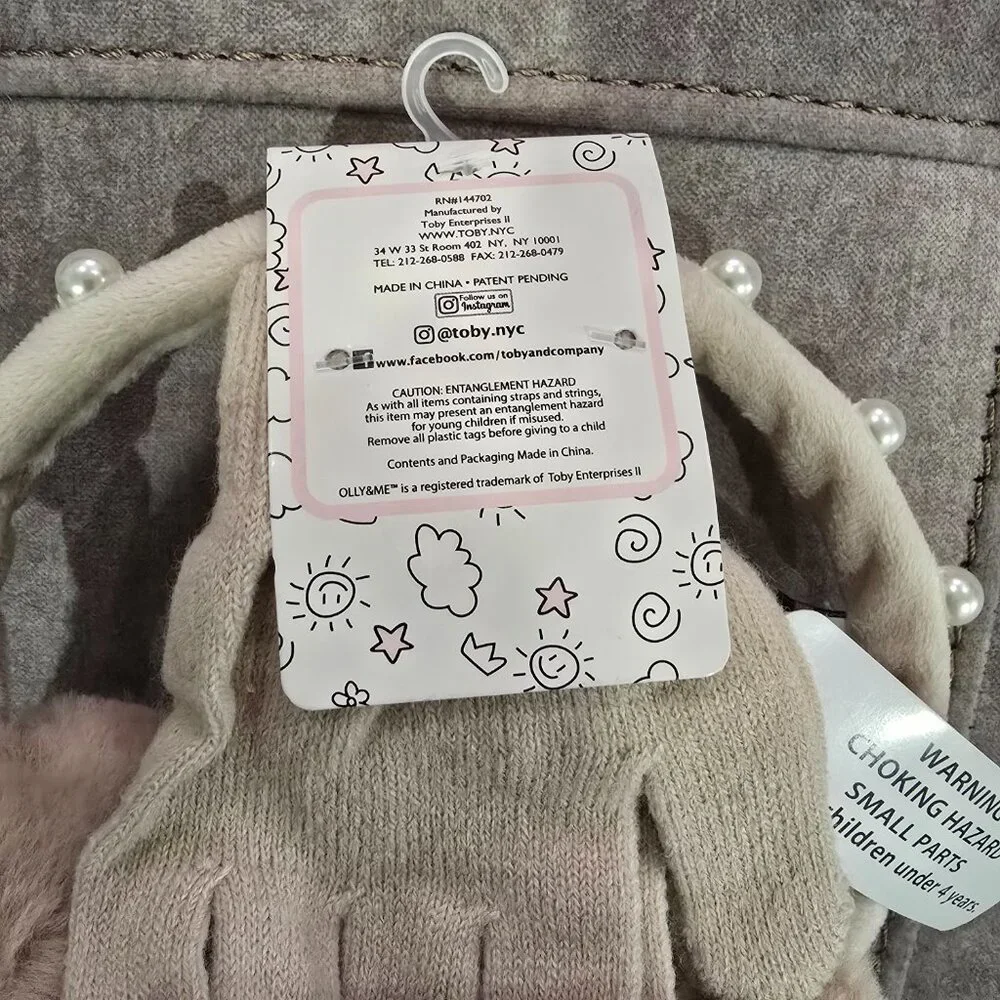 NWT Angel Face Earmuff, Gloves & Stretchy Hair Band, 3 Piece Set Size 4-14
